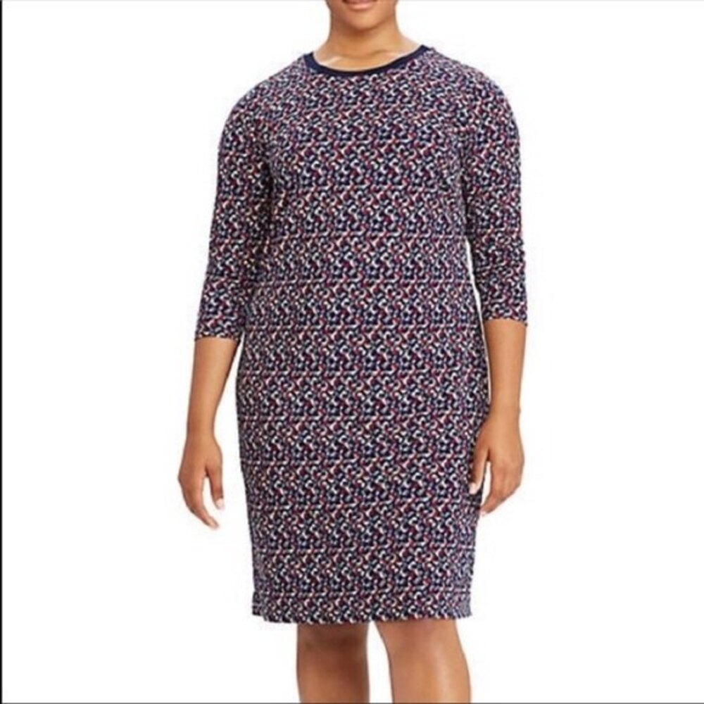 Lauren Ralph Lauren‎ matte jersey 3/4 sleeve work/casual dress size M